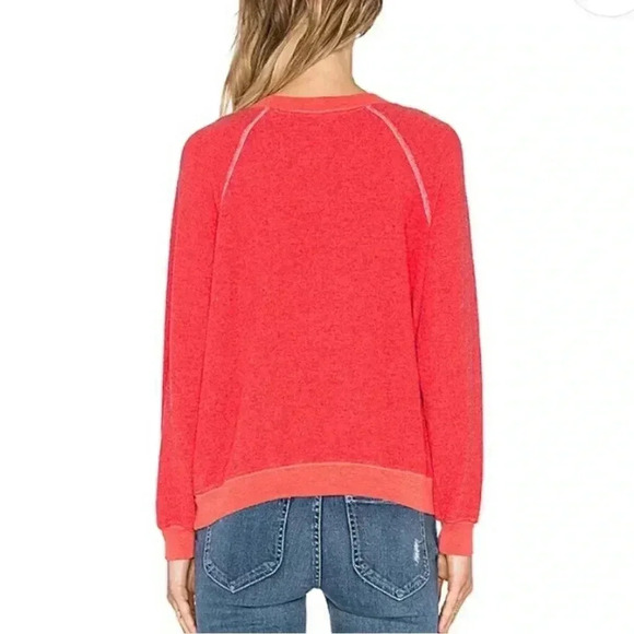 Wildfox just keep pouring orange crewneck sweater sz medium - Picture 2 of 11